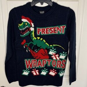 NWT Kids Dinosaur Holiday Sweater
